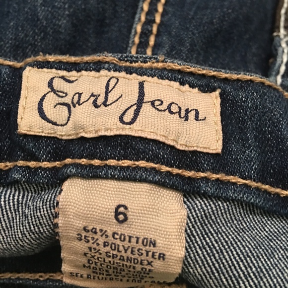 Earl Jean Cuffed Beaded Flapped Pockets Capri sz 6 - Picture 5 of 8